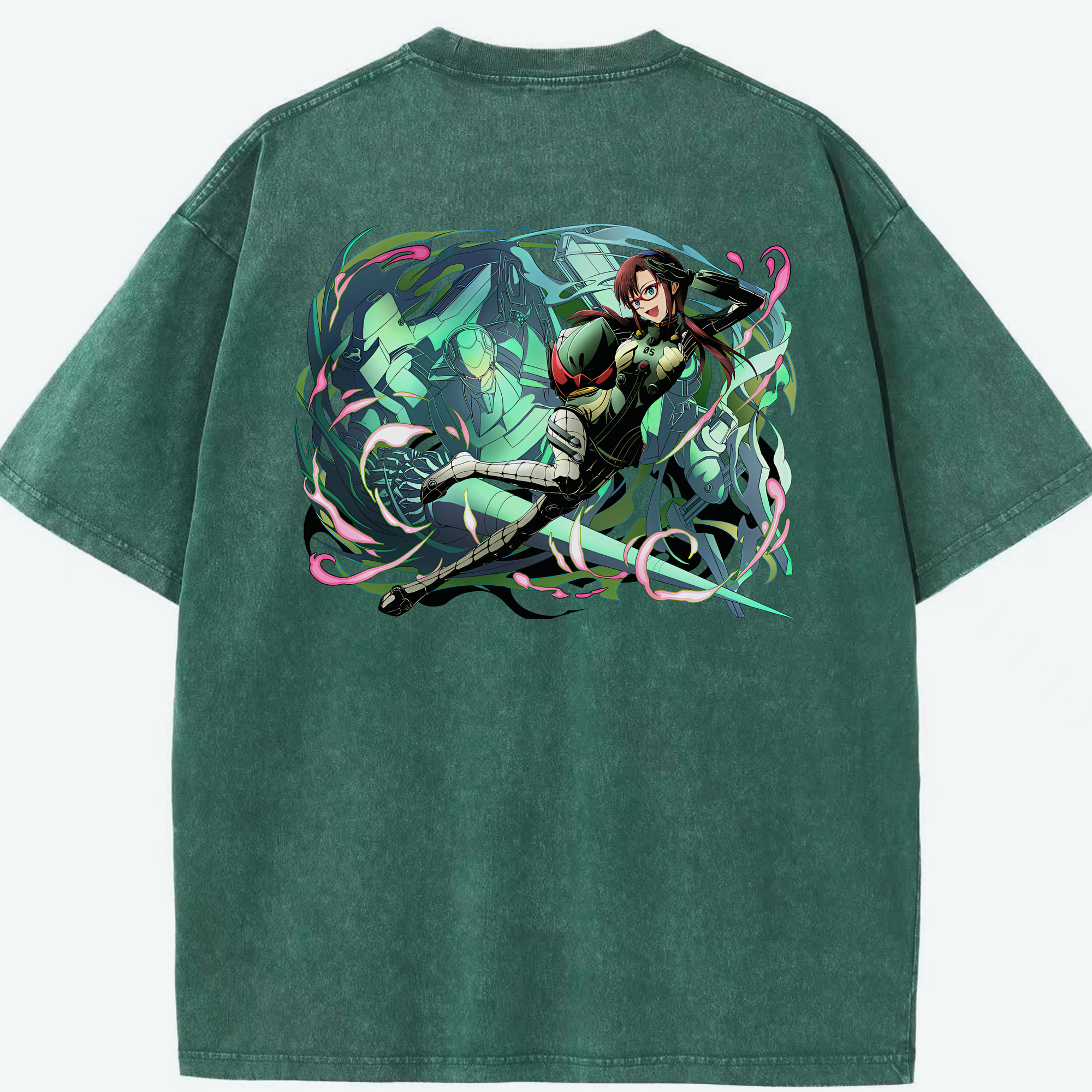 （画像用） EVA 新世紀エヴァンゲリオン 綿100% ヴィンテージ風 半袖Tシャツ（背面プリント）